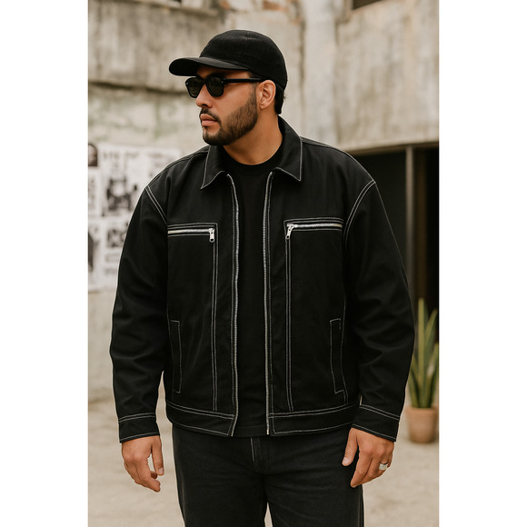 Joe Rocket Men’s L Black Motorcycle Jacket Armor Touring Safety Gear Korean Made - Picture 2 of 12